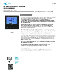 Thumbnail of document Manual - 9950-X Chlorine Controller